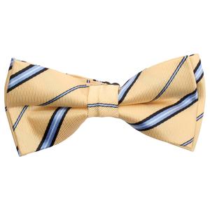Boys (8-20) Bill Blass Bow Tie - Yellow Stripe