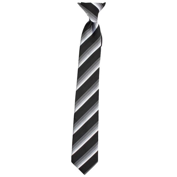 Boys (4-7) Bill Blass Clip On Tie - Black White