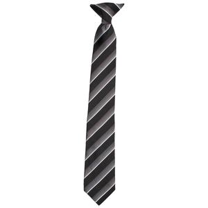 Boys (4-7) Bill Blass Clip on Tie - Black/Grey