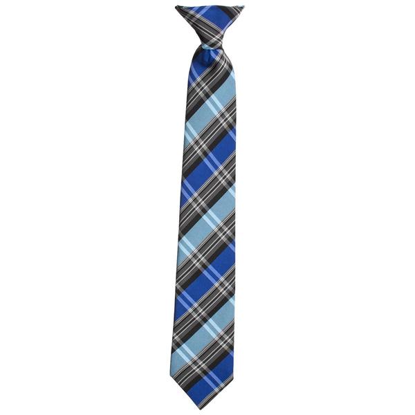 Boys (4-7) Bill Blass Clip on Tie - Blue/Grey