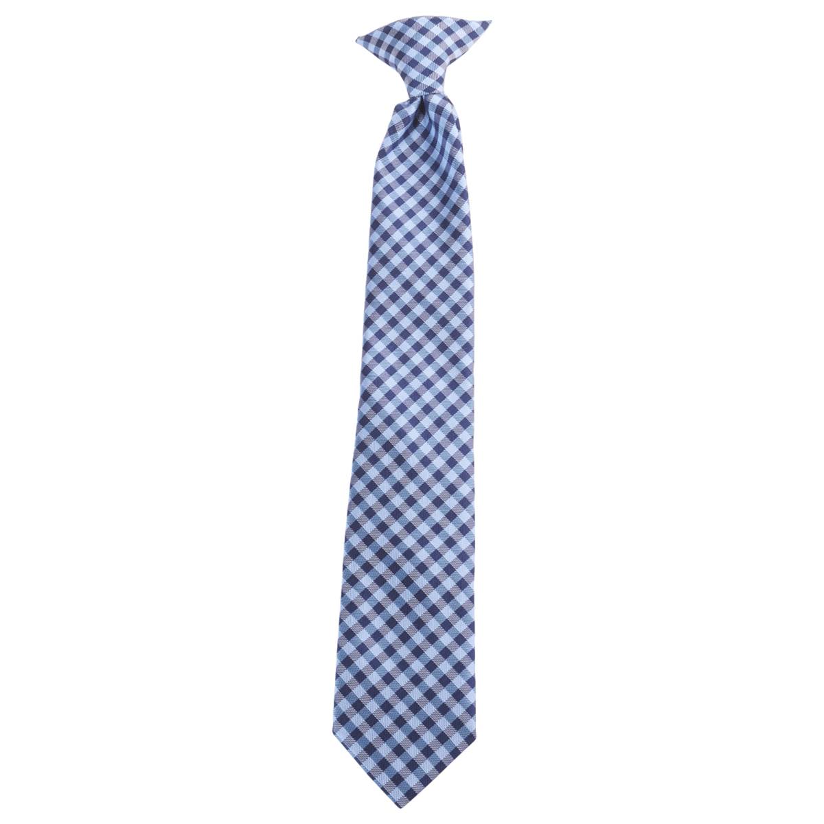 Boys Bill Blass Plaid Clip On Tie