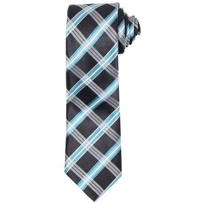 Boys (8-20) Bill Blass Plaid Tie - Green/Black