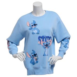 Juniors C-Life Stitch & Angel Front Back Screen Sweatshirt alternate view
