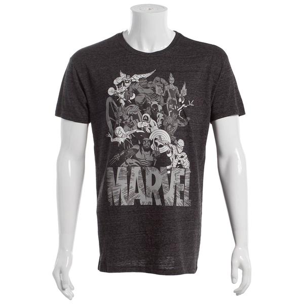 Young Mens Marvel Group Short Sleeve Graphic Tee
