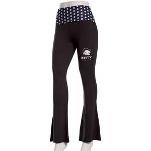 Juniors C-Life Betty Boop Dot Fold Over Waist Flare Pants