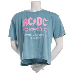 Juniors C-Life Mineral Wash AC/DC Tour Cropped Tee