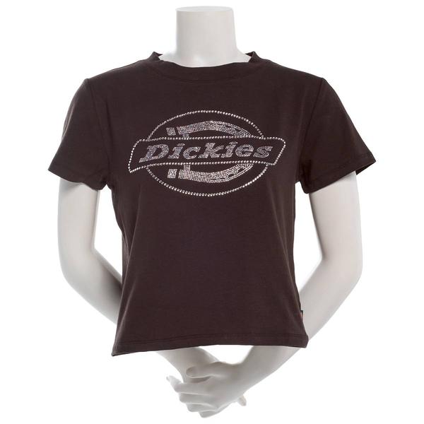 Juniors C-Life Short Sleeve Dickies Rhinestone Baby Tee