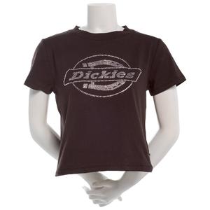 Juniors C-Life Short Sleeve Dickies Rhinestone Baby Tee alternate view