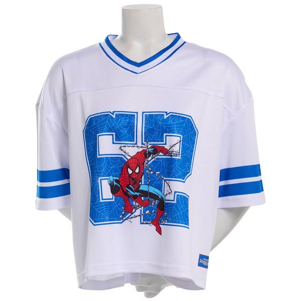 Juniors C-Life Spider-Man Mesh Cropped Football Jersey