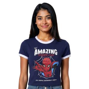 Juniors C-Life Spiderman Ringer Baby Tee