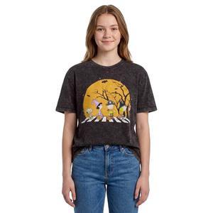 Juniors C-Life Peanuts(tm) Crew Neck Halloween Puff Boyfriend Tee