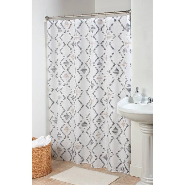 Taos Diamond Fabric Shower Curtain