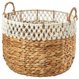 Baum Brothers Medium Arrow Weave Water Hyacinth Basket - Natural