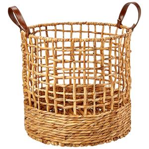 Baum Brothers Large Twist & Karo Weave Water Hyacinth Basket
