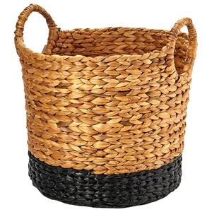 Baum Brothers Medium Arrow Weave Water Hyacinth Round Basket