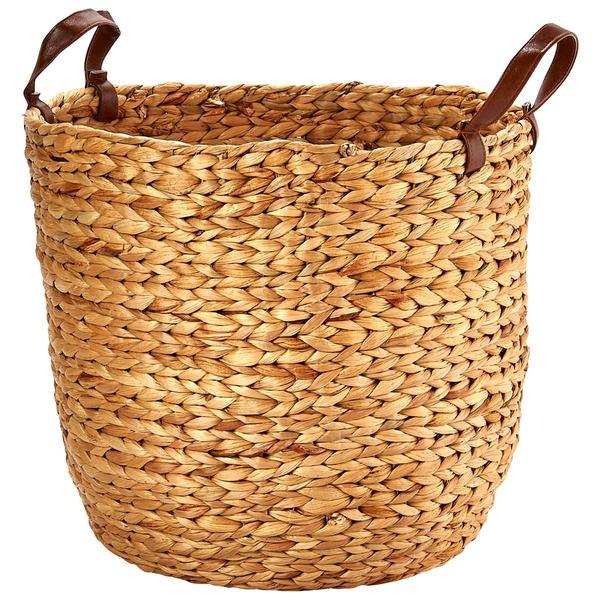 Baum Brothers Large Arrow Weave Water Hyacinth Basket