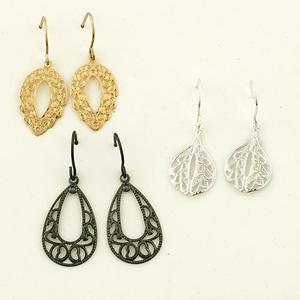 Freedom 3pr. Nickel Free Filigree Earrings Set