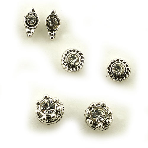 Freedom 3pr. Nickel Free Flower Earrings Set