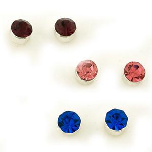 Freedom 3pr. Nickel Free Crystal Earrings Set