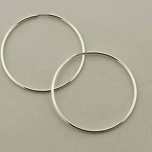 Freedom Nickel Free Thin Silver-Tone Hoop Earrings