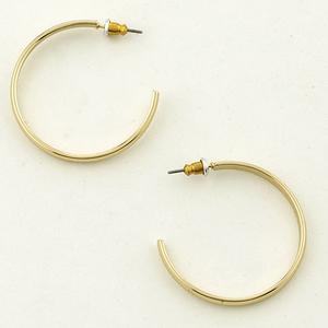 Freedom Nickel Free Gold Tone Medium Hoop Earrings