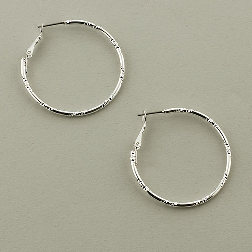 Freedom Nickel Free Pressed Clutchless Hoop Earrings