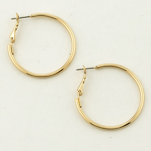 Freedom Nickel Free Medium Gold Hoop Earrings