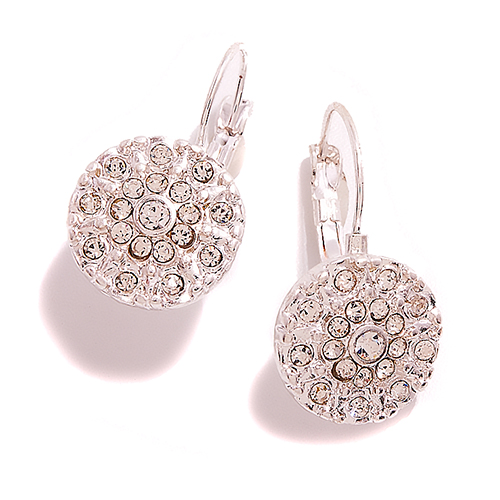 Freedom Nickel Free Crystal In Silver Earrings