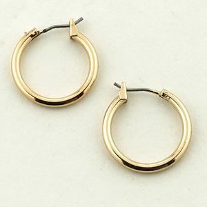 Freedom Nickel Free Small Gold Click Top Hoop Earrings