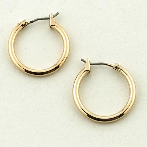 Freedom Nickel Free Small Gold Click Top Hoop Earrings