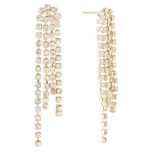 Athra 14kt. Gold over Brass Crystal Drop Earrings