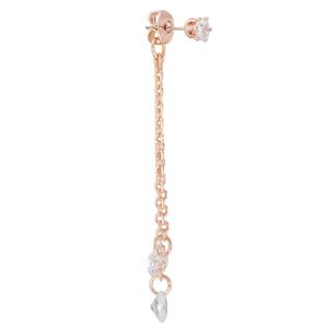Athra Rose Gold over Brass Crystal Drop Earrings alternate view