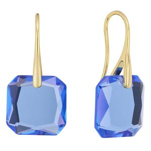 Athra 14kt. Gold over Brass & Blue Crystal Drop Earrings