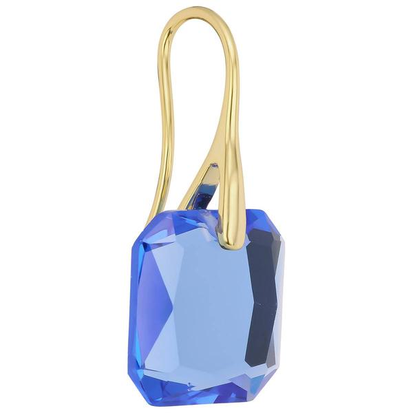 Athra 14kt. Gold over Brass & Blue Crystal Drop Earrings alternate view