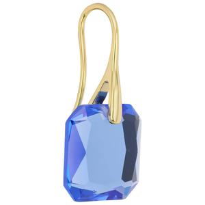 Athra 14kt. Gold over Brass & Blue Crystal Drop Earrings alternate view