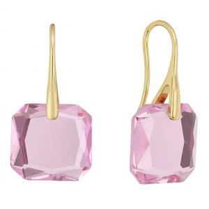 Athra 14kt. Gold over Brass & Purple Crystal Drop Earrings