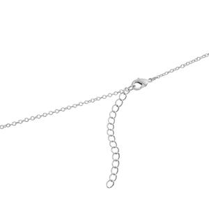 Athra Silver Plated Black Crystal Station Pendant Necklace alternate view