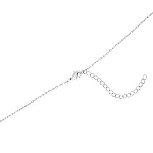 Athra Silver Plated Round Crystal Pendant Necklace alternate view