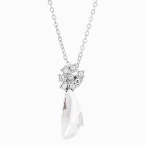 Athra Silver Plated & Clear Crystal Pendant Necklace