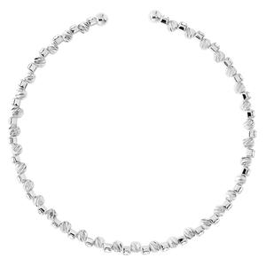 Athra Fine Silver-Plated Diamond-Cut Bead & Crystal Coil Bracelet alternate view