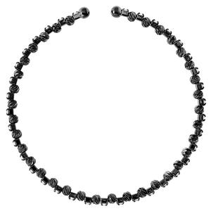 Athra Black Rhodium Spiral Bead & Crystal Coil Bracelet alternate view