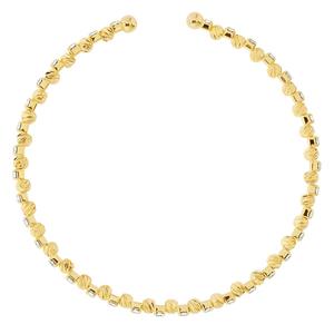 Athra Gold over Brass Diamond-Cut Bead & Crystal Coil Bracelet alternate view
