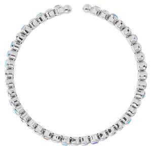 Athra Fine Silver Plated Single Honeycomb Crystal Coil Bracelet alternate view