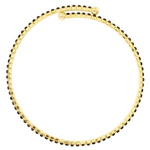 Athra 14kt. Gold over Brass & Black Crystal Coil Bracelet alternate view