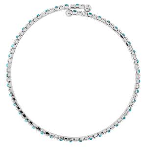 Athra Fine Silver-Plated Blue & White Crystal Coil Bracelet alternate view