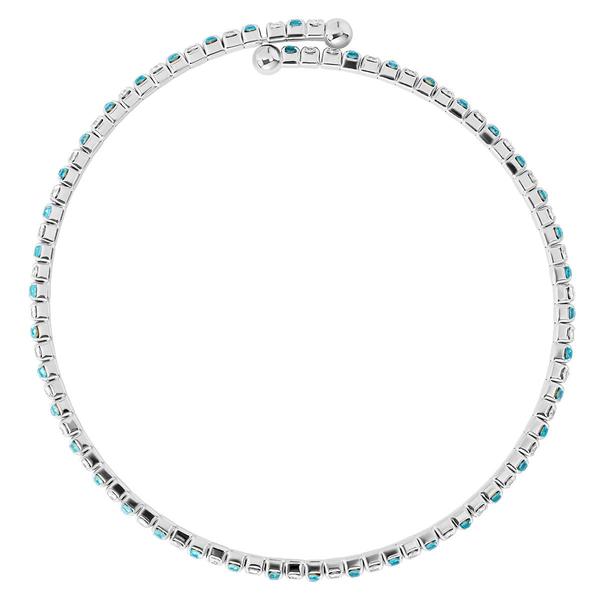Athra Light Aqua & Aurora Borealis Crystal Coil Bracelet alternate view