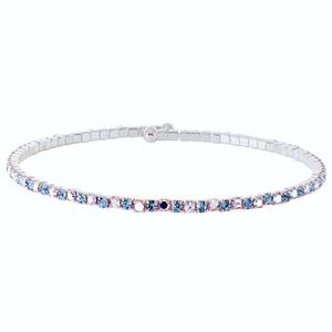 Athra Light Aqua & Aurora Borealis Crystal Coil Bracelet