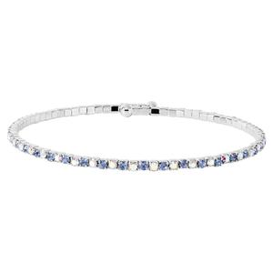 Athra Light Blue & Aurora Borealis Crystal Coil Bracelet