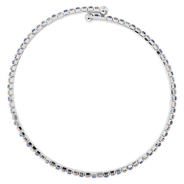 Athra Light Blue & Aurora Borealis Crystal Coil Bracelet alternate view