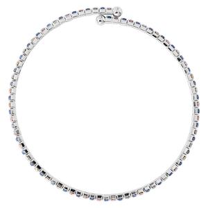 Athra Light Blue & Aurora Borealis Crystal Coil Bracelet alternate view